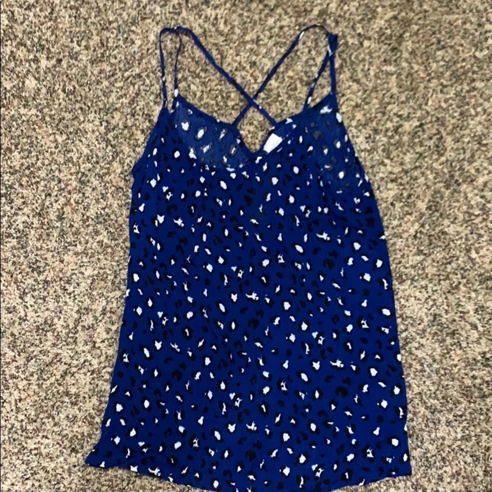Brand New Criss Cross Back Cheetah Tank